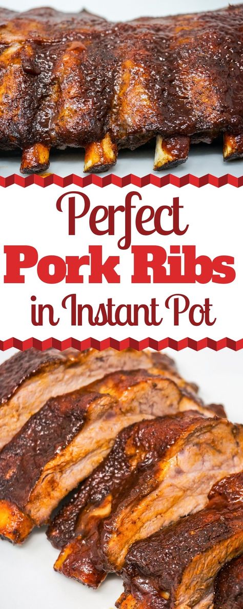 Instant Pot Baby Back Ribs - Grace Like Rain Blog Ribs In The Instant Pot, Instant Pot Baby Back Ribs, Babyback Ribs, Instant Pot Ribs Recipe, Rack Of Pork, Pot Dinners, Instant Pot Pork, Back Ribs, Baby Back Ribs