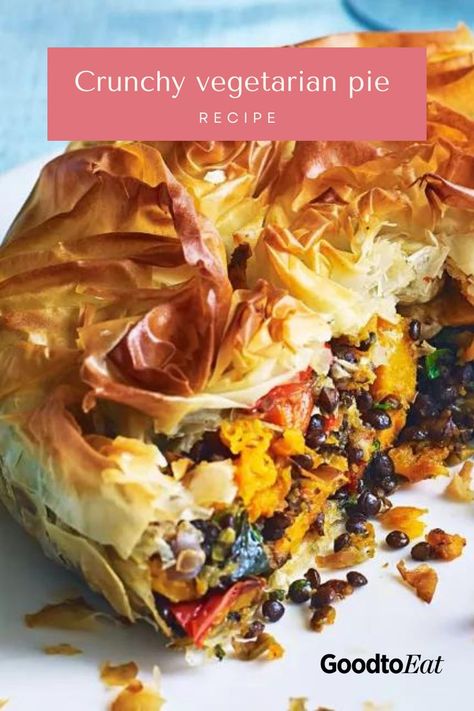 Vegetarian Filo Pastry Recipes, Vegan Filo Pie, Veggie Pies Recipe, Vegetarian Filo Pie, Filo Pastry Recipes Savoury Vegetarian, Vegan Filo Pastry Recipes, Vegetarian Pies Savoury, Vegetable Pie Puff Pastry, Vegan Pies Savoury