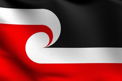 Flag of Waitangi Day, New Zealand National Day, Maori. 3D rendering illustration of waving sign symbol. Maori Flag, Waitangi Day, Maori Art, National Day, 3d Render, 3d Rendering, Lululemon Logo, Creative Ideas, New Day