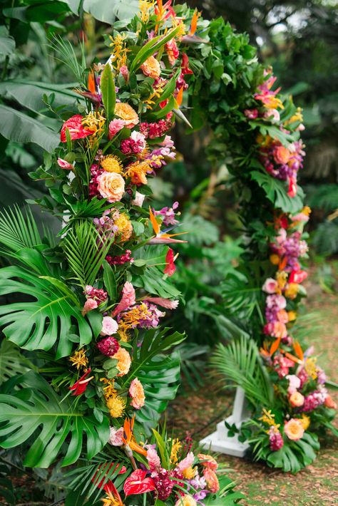 Tropical Mehendi Decor, Tropical Flower Garland, Tropical Event Design, Tropical Gala, Tropical Photo Backdrop, Tropical Theme Decor, Vibrant Tropical Wedding, Tropical Wedding Arch, Island Theme Wedding