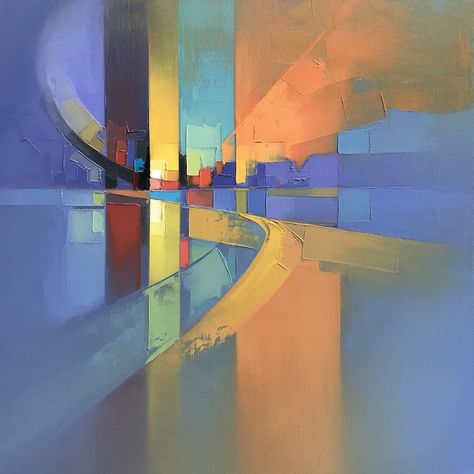 Contemporary Art Abstract, Contemporary Abstract Landscape Painting, Abstract Art Ideas, Jason Anderson, Landscape Abstract Painting, Abstract Landscape Art, Geometric Abstract Art, Abstract Art Paintings, Abstract Art Design