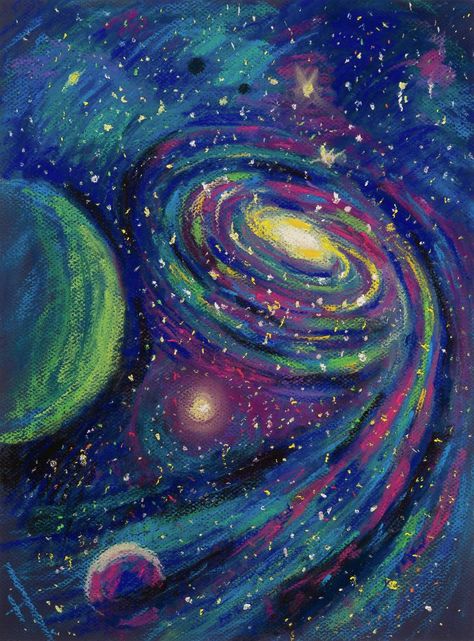 I Create Paintings Inspired By Natural Forms | Bored Panda Space Art Projects, Galaxy Drawings, Outer Space Art, Planet Painting, Cosmos Art, Space Drawings, Space Painting, Planets Art, Black Holes