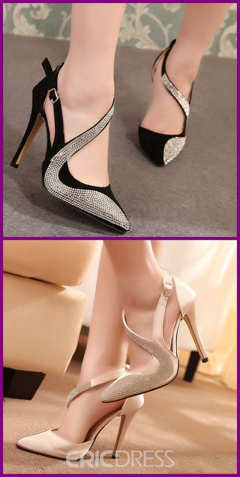 Hak Tinggi, Classy Shoes, Stunning Shoes, Fancy Shoes, Slingback Sandals, Fabulous Shoes, Fashion Heels, Fashion High Heels, Pretty Shoes