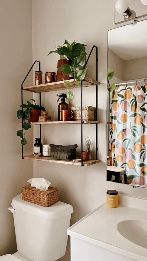 Small Apartment Bathroom, Rental Bathroom, Simple Bathroom Decor, Gallery Ideas, Bathroom Decor Apartment, Boho Bathroom, Bathroom Inspiration Decor, Apartment Bathroom, Apartment Decor Inspiration