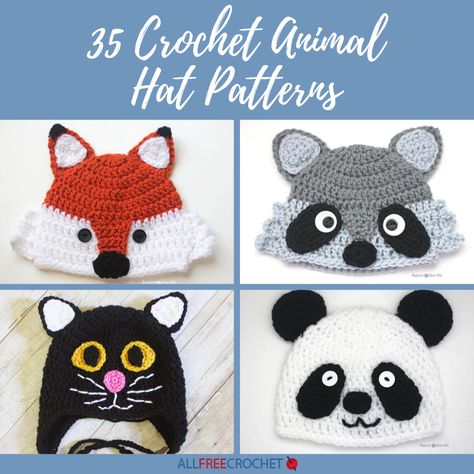 Surprise your kid with the cutest crocheted hat ever. This collection of 35 Crochet Animal Hat Patterns includes a variety of hat patterns. Crochet Animal Hats Free Patterns, Crochet Animal Hat, Crochet Monkey Hat, Crochet Dinosaur Hat, Crochet Monster Hat, Crochet Animals Amigurumi, Yacht Decor, Crochet Owl Hat, Crochet Animal Hats