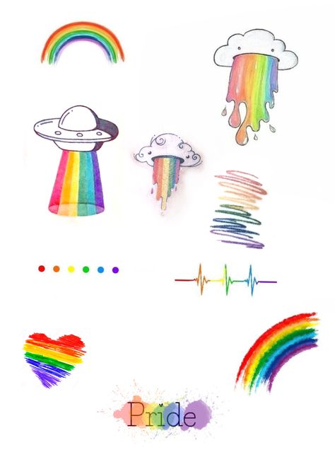 Pride Flag Tattoo Ideas, Pride Month Tattoo Flash, Pride Flash Tattoo Ideas, Minimal Rainbow Tattoo, Fine Line Rainbow Tattoo, Pride Tattoo Flash, Rainbow Tattoos Pride, Lgbtq Tattoos Ideas, Lgbt Tattoo Ideas