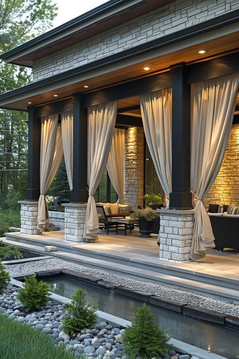 Outdoor Living Room Ideas, Backyard Pavilion, Outdoor Living Rooms, Outdoor Living Design, Casas Coloniales, Outdoor Living Room, Outdoor Decor Backyard, Garden Oasis, Backyard Patio Designs