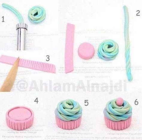 polymer clay Tuto fimo : Créer un cupcake Plus Polymer Clay Cupcake Fimo Polymer Clay Crea Fimo Polymer Clay Cupcake, Fimo Kawaii, Crea Fimo, Idee Babyshower, Cake Mini, Fimo Polymer Clay, Tanah Liat, Polymer Clay Diy, Cute Polymer Clay