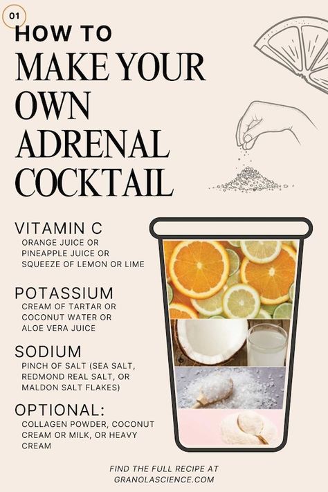 Adrenal Cocktail, Adrenal Support, Adrenal Health, Healthy Hormones, Adrenal Glands, Healthy Drinks Recipes, Adrenal Fatigue, Hormone Health, Health Drink