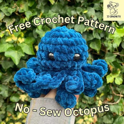 🐙FREE SMALL NO-SEW OCTO PATTERN🐙 Swipe to see the full pattern with a tester appreciation at the end! Thank you to my testers for helping… | Instagram Octopus Crochet Pattern, Diy Crochet Toys, Crochet Toys Free Patterns, Crochet Eyes, Quick Crochet Patterns, Crochet Octopus, Crochet Baby Toys, Crochet Animals Free Patterns, Crochet Goodies