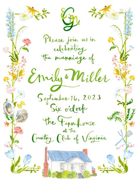 Forest Wedding Invitation, Forest Wedding Invitations, Chic Garden, Wedding Crest, Summer Wedding Invitations, Hand Drawn Wedding, Garden Wedding Invitations, Invitation Suites, Hand Painted Wedding