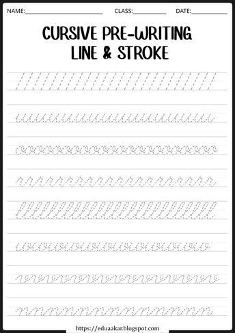 cursive handwriting practice Cursive Prewriting Lines And Strokes, Writing Worksheets For Kids, Cursive Handwriting Sheets, Cursive Practice Sheets, Learn Cursive, Cursive Letters Worksheet, Teaching Cursive Writing, Learn To Write Cursive, Cursive Writing Practice Sheets