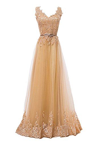 Fanhao Women's Embroidery Plume Belt Lace-up Gold Long Pr... https://www.amazon.co.uk/dp/B071CVH29F/ref=cm_sw_r_pi_dp_U_x_muaMBbBH1E1W3 Beige Prom Dresses, Beige Long Dresses, Gold Dresses Long, Prom Dresses V Neck, Prom Bridesmaid Dress, Tulle Prom Dresses, Gold Prom Dresses, Long Cocktail Dress, Gold Sequin Dress