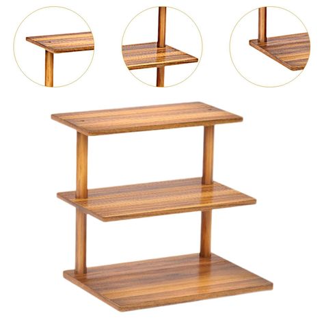 Cupcake Stand 3 Tier Tabletop Centerpiece Wood Dessert Table Display Cupcake Tower Rustic for Candy Wood Dessert Table, Cafe Cookie, Dessert Table Display, Tiered Tray Stand, Display Risers, Buffet Display, Cupcake Tower, Cupcake Stand, Table Display