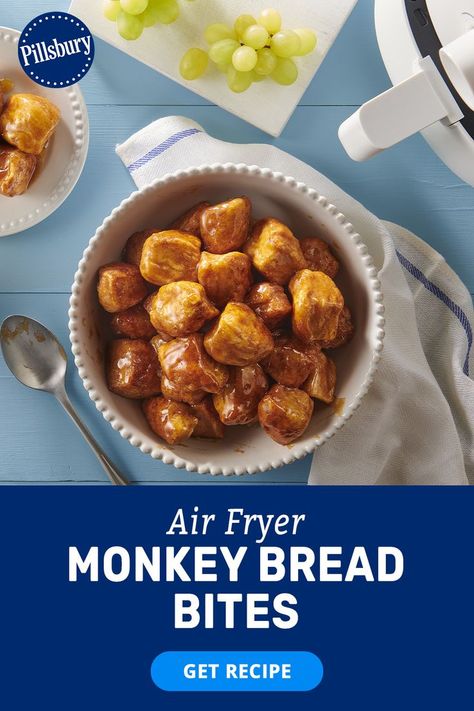 air fryer bread ,air fryer recipe ,air fryer breakfast ,monkey bread ,monkey bread recipe ,sweet treats Homestyle Biscuits Recipe, Quick Monkey Bread, Monkey Bread Bites, Air Fryer Monkey Bread, Pillsbury Monkey Bread, Bread Bites Recipe, Grand Biscuit Recipes, Pillsbury Biscuit Recipes, Biscuit Monkey Bread