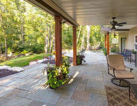 Under Deck Landscaping, Under Deck Patio, Under Deck Ideas, Under Deck Roofing, Patio Under Decks, Deck Patio Ideas, Deck Landscaping, Building A Patio, Under Deck