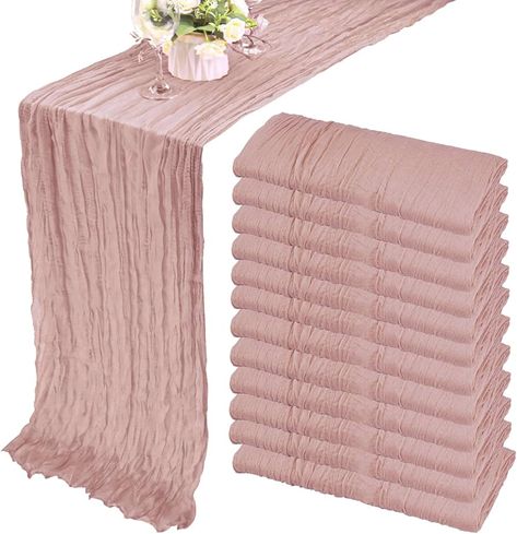 Amazon.com: 12 Pack 13Ft Cheesecloth Table Runner 35x157 Inch Boho Gauze Table Runner Cheese Cloth Long Table Runner Rustic Table Runner for Wedding Bridal Shower Birthday Party Table Decor (Dusty Sage Green) : Home & Kitchen Boho Wedding Table Runner, Birthday Party Table Decor, Wedding Cake Table Decorations, Table Runner For Wedding, Bridal Shower Decorations Rustic, Gauze Table Runner, Cheesecloth Table Runner, Wedding Chair Sashes, Vintage Wedding Table