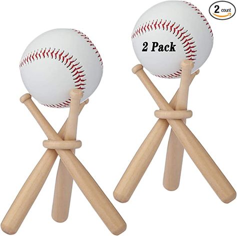 Amazon.com: BaseGoal Wooden Baseball Softball Stand Display Consists of 3 Mini Baseball Bat and 1 Wooden Circles : Sports & Outdoors Baseball Centerpiece, Baseball Bat Display, Sports Centerpieces, Wooden Baseball Bat, Softball Accessories, Baseball Holder, Bat Display, Baseball Theme Birthday, Baseball Accessories