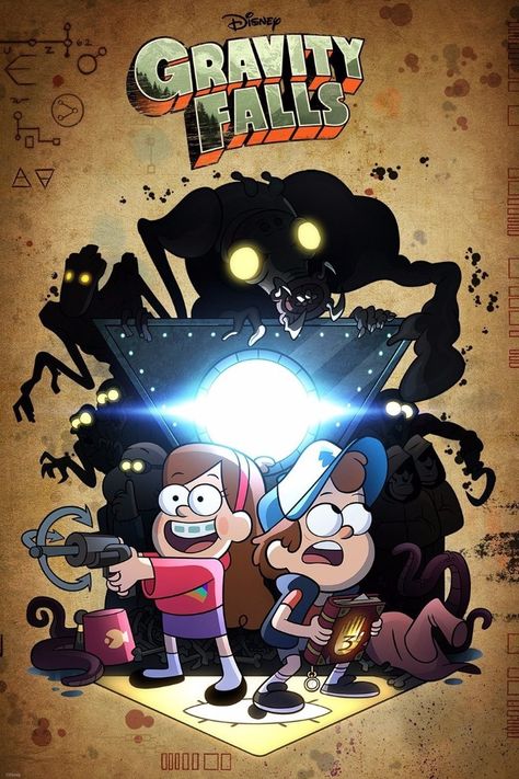 Gravity Falls Season 2, Gravity Falls Poster, Fall Tv Shows, Gravity Fall, Dipper And Mabel, Fall Tv, Disney Xd, Kids Shows, Gi Joe