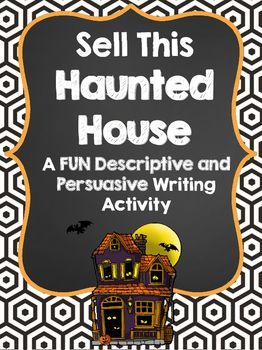 This contains an image of: {{ pinTitle }} Haunted House Writing, Creepy Background, Westing Game, Persuasive Writing Activities, Halloween Writing Activities, 6th Grade Writing, Halloween Lesson, 5th Grade Writing, Halloween Writing