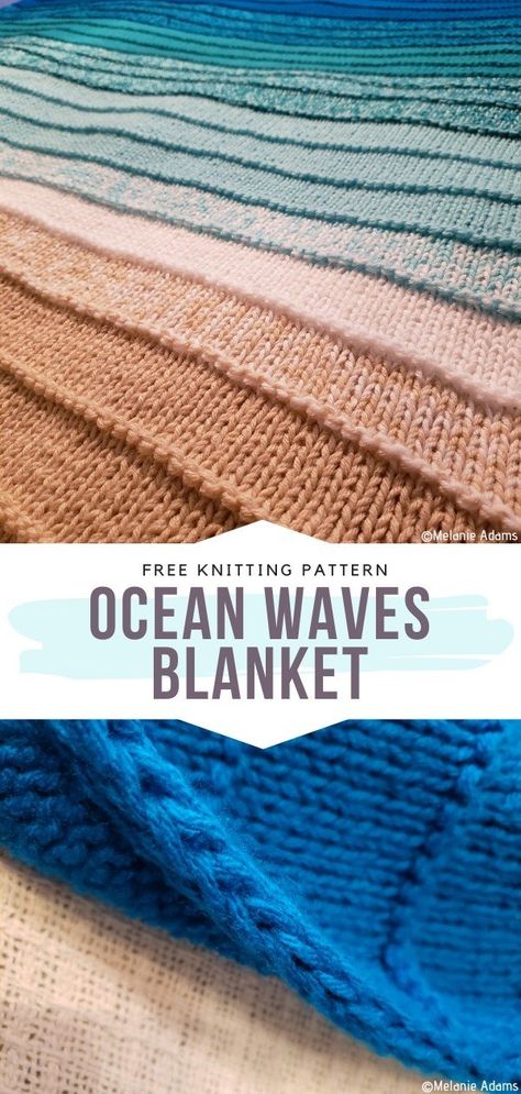 Blankets by the Sea Free Knitting Patterns Free Knitting Patterns, Knitted Wit, How To Knit, Blanket Knitting Patterns, Knitted Throws, Free Knitting Pattern, Easy Knitting, Knitted Blankets, Knitting Stitches