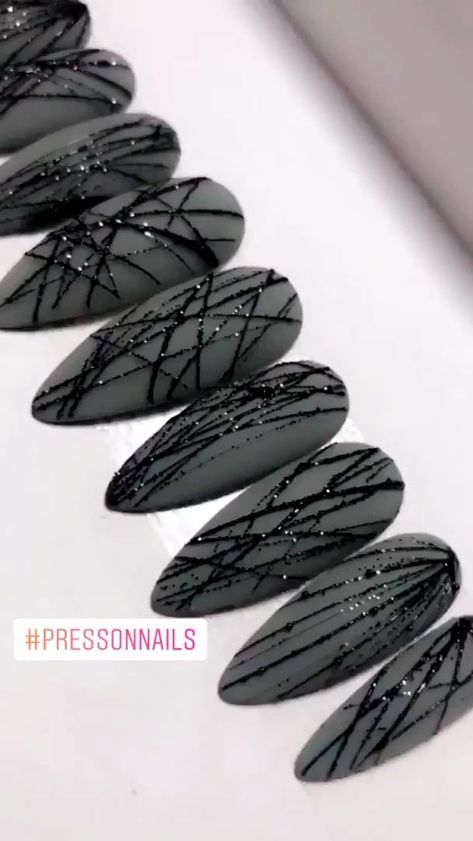 Bright Summer Acrylic Nails, Witch Nails, Witchy Nails, Gothic Nails, Goth Nails, Dark Nails, Summer Acrylic Nails, Halloween Nail Designs, Halloween Nail