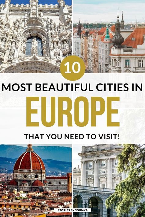 Looking for the most beautiful cities in Europe? Here is an enviable list of the 10 most dazzling cities of Europe that will leave you wanting for more. Plus, cultural tour recommendations for each of the 10 amazing European cities. Best Cities to visit in Europe | European City breaks | Top European Cities to visit | Amazing cities to visit in Europe | Prettiest European Cities | Ultimate European Bucket List #beautifuleuropeancities #europebucketlist Europe Cities To Visit, Best European Cities To Visit, European Cities To Visit, European Bucket List, Europe Culture, Best Cities In Europe, European City Breaks, Cities To Visit, European City