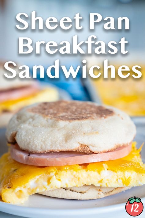 Sheet Pan Egg Breakfast Sandwiches | 12 Tomatoes Sheet Pan Scrambled Eggs For Breakfast Sandwiches, Baked Eggs For Breakfast Sandwiches, Sheet Pan Eggs For Breakfast Sandwiches, Eggs For Breakfast Sandwiches, Egg Breakfast Sandwiches, Egg Quiche Recipes, Sheet Pan Eggs, Egg Sandwich Breakfast, Tomatoes Recipes