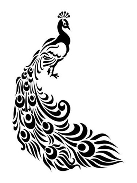 Clip Art Black And White, Peacock Drawing, Peacock Images, Bird Stencil, Frida Art, Cnc Art, Peacock Painting, Wall Painting Decor, Silhouette Stencil