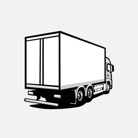 Truck Box Illustration Rear View Vector. Moving Truck Vector Isolated Box Illustration, Truck Boxes, Moving Truck, Moving Boxes, Design Advertising, Graphic Design Advertising, Rear View, Vector Art, Graffiti