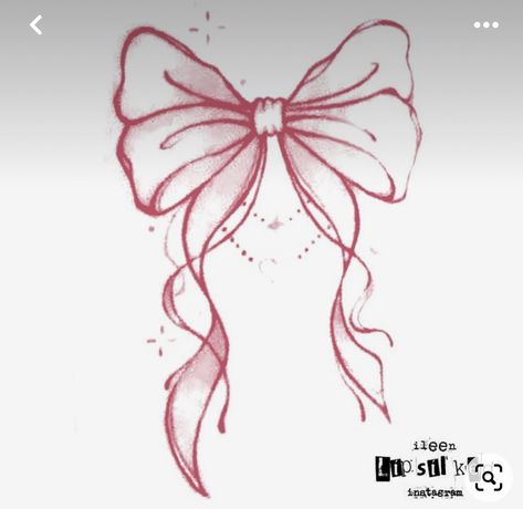 Bow On Back Of Neck Tattoo, Flower And Bow Tattoo, Ribbon Tattoos Thigh, Knee Bow Tattoo, Bow Tattoo Meaning, Butterfly Bow Tattoo, Gothic Bow Tattoo, Ribbon Tattoo Stencil, Red Ribbon Tattoo