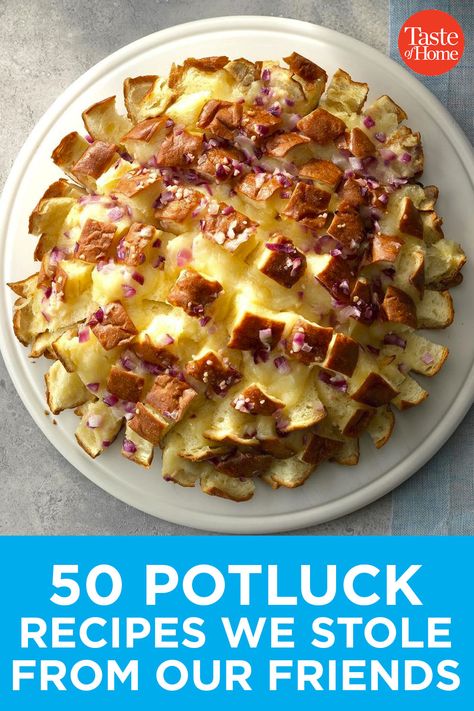 Taste Of Home Potluck Recipes, Pot Luck Easy Dish, One Pot Supper Ideas, Pot Luck Ideas Parties, Southern Pot Luck Dishes, Cheap Meals For Potluck, Party Pot Luck Dishes, Best Fall Potluck Dishes, Potluck Favorites Easy