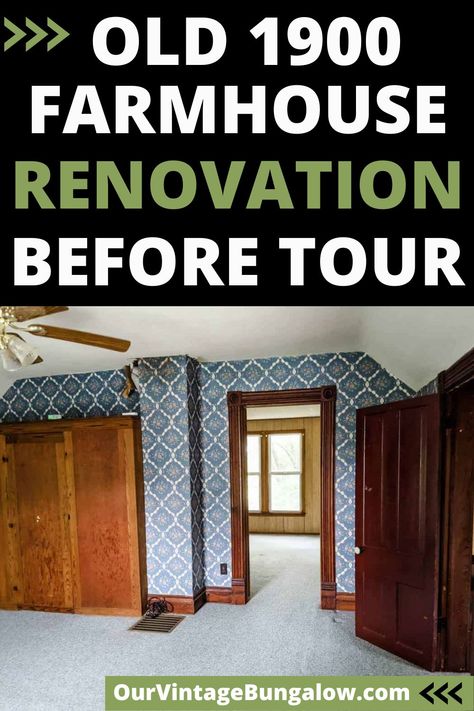 Renovating Farmhouse Ideas, Country House Remodel, 1930 Home Remodel, 1920 Remodel Home, Old Fashioned Farmhouse Interior, Outdated Home Makeover, Turn Of The Century Farmhouse, 1900s Farmhouse Living Room, Old Farm Houseplans Interior Design