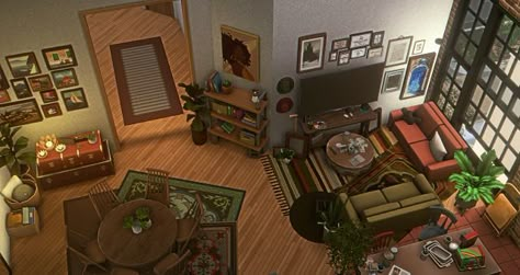 Sims Room, Lovely Houses, Sims 4 Houses Layout, San Myshuno, Sims Stories, Sims 4 House Building, Sims 4 Cc Folder, Sims 4 House Design, Sims Building