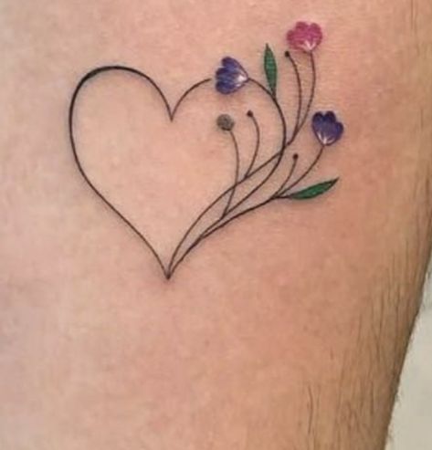 Tattoos Representing Grandchildren, Simple Floral Tattoos For Women, Grandchildren Tattoo Ideas Grandmothers, Dainty Collar Bone Tattoo, Tattoos Grandma, Tattoos For Grandma, Minimalist Flower Tattoo, Grandma Tattoo, Tiny Tattoos For Women