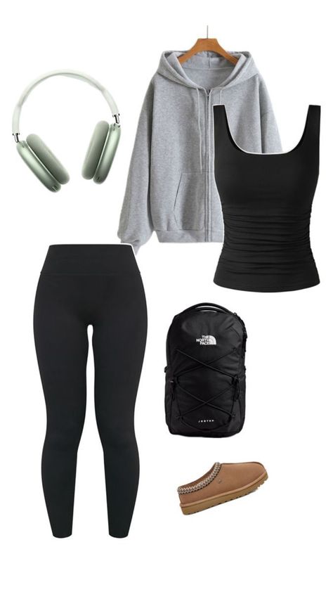 Outfits That Go With Leggings, Leggins Outfits Casual, Outfit Ideas Black Leggings, Hoodie And Leggings Outfit, Fits With Leggings, Leggins Outfit, Casual Outfits Winter, Grey Leggings Outfit, Outfits Leggins