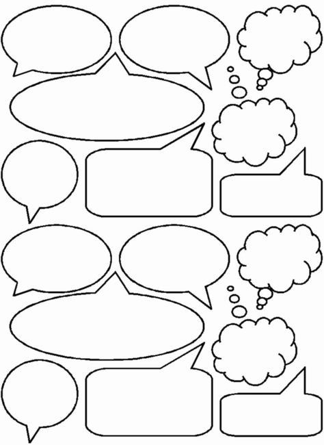 Speech/Thought bubbles. Word Bubble, Thought Bubble, Mo Willems, Silhouette Template, Speech Bubbles, Thought Bubbles, Improve Communication, Writing Center, Speech Bubble