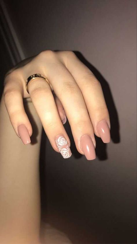 Nude Nails Extension, Nude Nail Extension Designs, Nail Extension Designs Nude Color, Nude Nail Extensions, Gel Extension Nails Ideas, Rose Manicure, Matte Pink Nails, Gel Nails French, Extension Nails