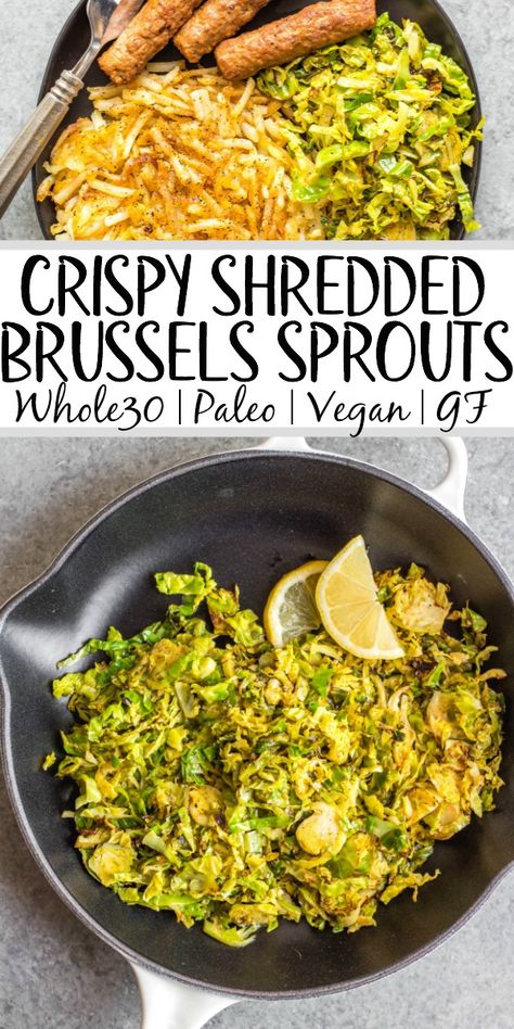 Shredded Brussels Sprouts Recipe, Shredded Brussels Sprouts, Paleo Vegetables, Paleo Side Dishes, Breakfast Vegetables, Paleo Sides, Sprouts Recipe, Shredded Brussel Sprouts, Low Carb Side Dishes