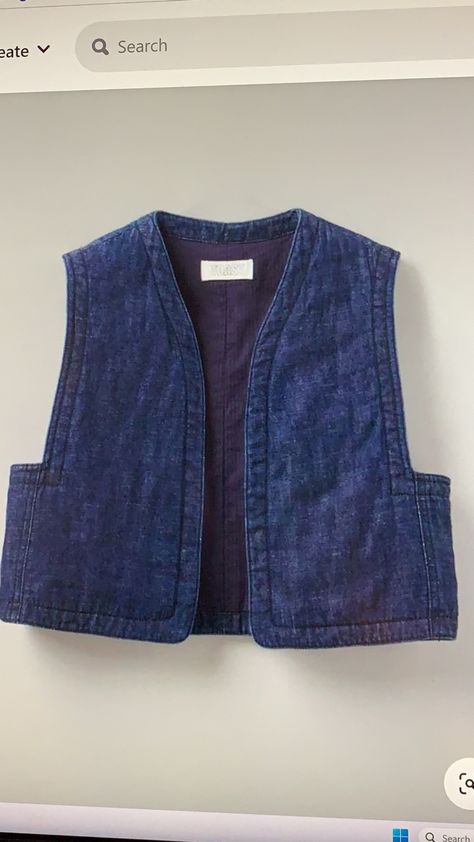 Diy Sy, Simple Clothing, Crochet Butterfly, Kleidung Diy, Ținută Casual, Women's Coats & Jackets, Sewing Clothes, Sewing Inspiration, Denim Vest