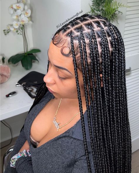 Small Knotless Box Braids With Edges, Styles With Medium Knotless, Small Part Box Braids, Small Flat Knotless Braids, Medium Knotless Mid Back, Small Box Braids Knotless, Medium Small Braids, Individual Knotless Braids, S Medium Knotless Braids