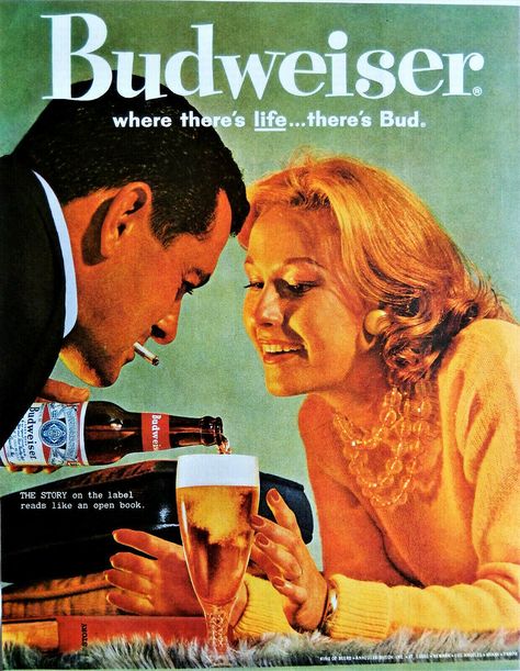 1950s Ads, Bud Beer, Beer Magazine, Retro Couple, Vintage Budweiser, Beer Advertising, Beer Prints, Beer Ad, Budweiser Beer