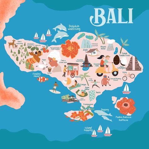 Bali Map Travel, Bali Map Illustration, Bali Illustration, Diversity Illustration, Bali Wallpaper, Bali Map, Black Hd Wallpaper Iphone, Philippine Map, Voyage Bali