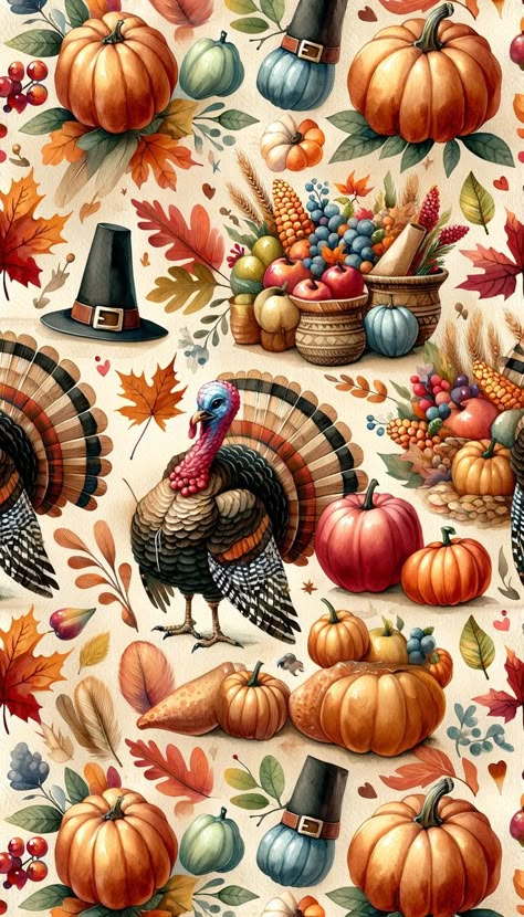 Celebrate the spirit of gratitude with our charming Thanksgiving wallpaper, showing watercolor patterns of a turkey, pilgrim hat, autumn leaves, bountiful harvest, and plump pumpkins. Explore our happy Thanksgiving wallpapers, each radiating a warm and aesthetic charm. Whether you're looking for cute Thanksgiving wallpaper or a cozy Thanksgiving wallpaper for iPhone, we've got you covered. Follow us for more inspiration, and don't forget to check out our digital products in the bio link. 🍂🧡📲 Autumn Wallpaper Iphone Cozy, Thanksgiving Backgrounds Aesthetic, Cute Thanksgiving Wallpaper, Thanksgiving Wallpaper Iphone November, Thanksgiving Facebook Covers, Thanksgiving Iphone Wallpaper, Thanksgiving Watercolor, Thanksgiving Wallpapers, Happy Thanksgiving Wallpaper