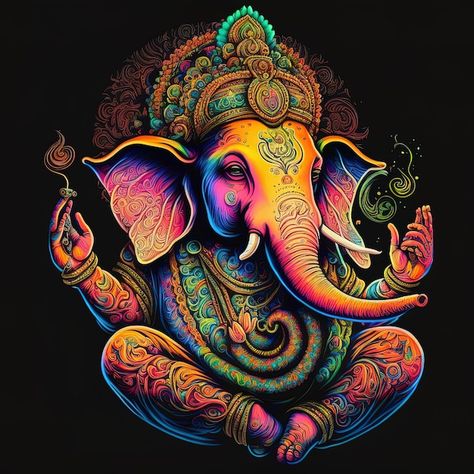 Photo generative ai on statue of lord ga... | Premium Photo #Freepik #photo #indian-god #hindu-god #hindu #lord Ganesha Illustration, Arte Ganesha, Ganesha Art Illustration, Ganesh Art Paintings, Buddha Wall Art, Colorful Outfits, Ganesh Art, Lord Ganesha Paintings, Vedic Art