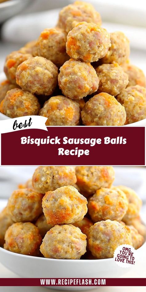 Craving a savory treat that’s perfect for any occasion? This Bisquick Sausage Balls Recipe offers a delightful combination of sausage and cheese! It’s a fantastic choice for snacks or appetizers. Be sure to save this recipe for those moments when you need a tasty bite! Cranberry Sausage Balls, Breakfast Sausage Appetizers, Sausage Cheese Balls Bisquick, Bisquick Sausage Ball Recipe, Sausage Balls Without Cream Cheese, Pancake Sausage Bites, Red Lobster Sausage Balls, Bisquick Sausage Balls, Bisquick Sausage