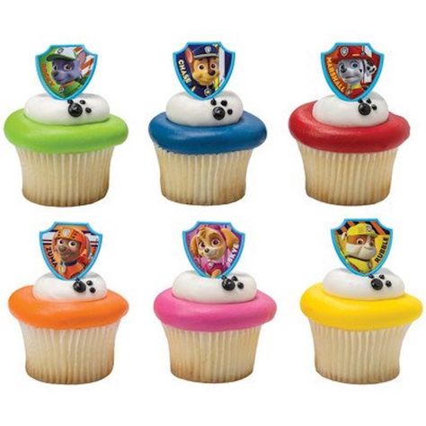 DecoPac Paw Patrol Ruff Ruff Rescue Cupcake Rings Pack of 24 Assorted Rings *** Much more information might be located at the picture link. (This is an affiliate link). #gaming Cupcakes Paw Patrol, Paw Patrol Party Favors, Paw Patrol Cupcakes, 4de Verjaardag, Paw Patrol Birthday Cake, Ring Cake, Anniversaire Diy, Party Topper, Paw Patrol Cake