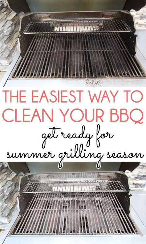 THE EASIEST WAY TO DEEP CLEAN A BBQ GRILL! Even if you clean your BBQ grill with a wire brush after each use, it still needs a deep cleaning from time to time. This method is quick and easy without using any harsh chemicals. Diy Bbq Grill, Clean Gas Grill, Clean Bbq Grill Grates, Cleaning Bbq Grill, Clean Grill Grates, Grill Cleaner, How To Clean Bbq, Diy Bbq, Propane Grill