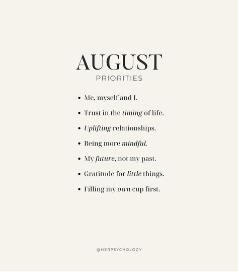 @herpsychology shared a great list of intentions for August. What are some intentions you have for this month? New Month Intentions, August Word, Monthly Goals, New Month, August 1, The Quiet, Fall Season, Life Coach, Eden