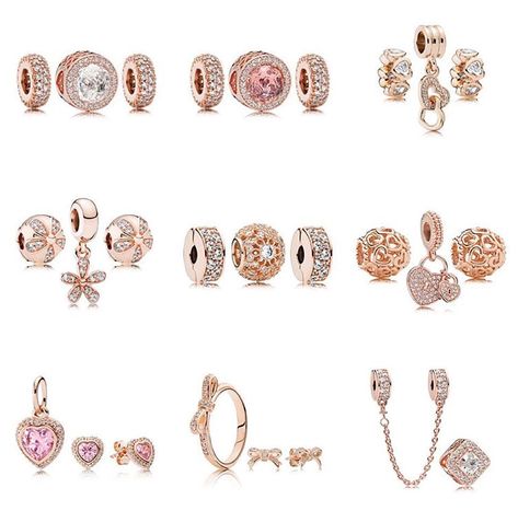 Pandora rose gold charm inspo Pandora Rose Gold Bracelet Ideas, Rose Gold Pandora Charms, Pandora Rose Gold Charms, Rose Gold Pandora Bracelet, Pandora Rose Gold Bracelet, Rose Gold Pandora, Pandora Charms Rose Gold, Pandora Bracelet Charms Ideas, Pandora Bracelet Designs